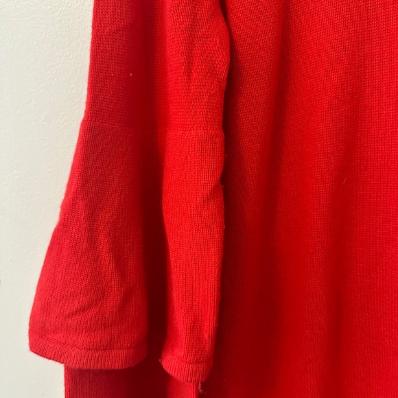 NWT Sail to Sable Red Bell Sleeve Sweater Dress | Size Large - Picture 4 of 9